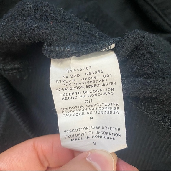 CHAMPION men’s black hoodie size small casual slightly faded - Picture 3 of 7